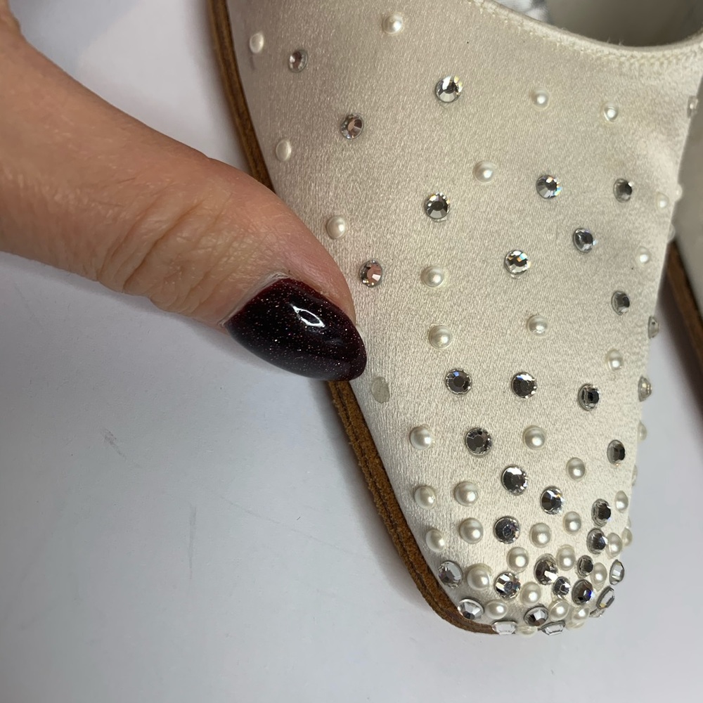 Stuart Weitzman satin sequin embellished heels - Picture 6 of 8